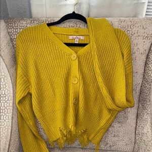 Love tree Mustard Cardigan Sweater‎